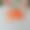 50 perles en verre 4 mm orange tréfilé blanc
