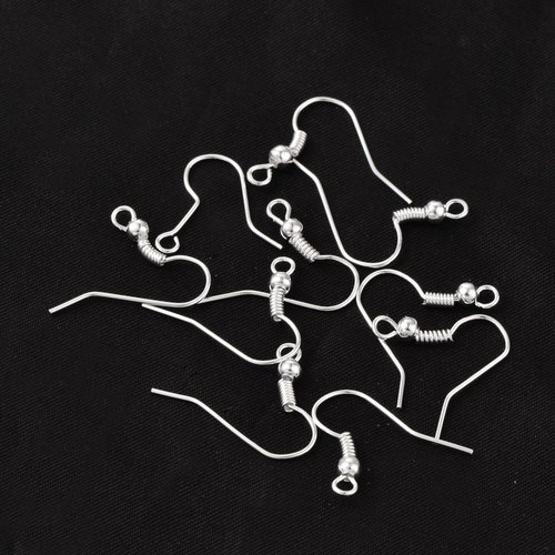 20 crochets d'oreilles 18 mm argenté