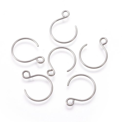 10 crochets d'oreilles acier inoxydable