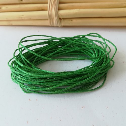 Fil coton ciré citron vert 1 mm x 5 m