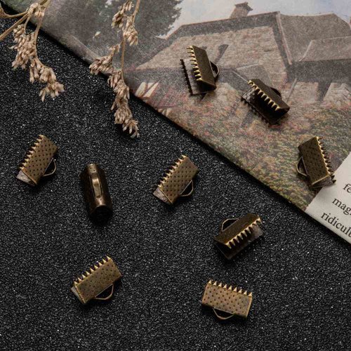 20 fermoirs griffes 13 mm bronze