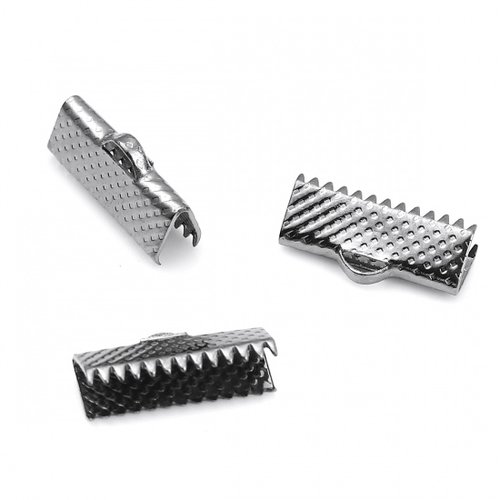 20 fermoirs griffes gunmétal 13 mm