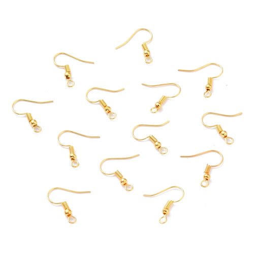 20 crochets d'oreilles 18 mm doré