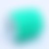 Cordon buna creux caoutchouc 2 mm turquoise x 1 m