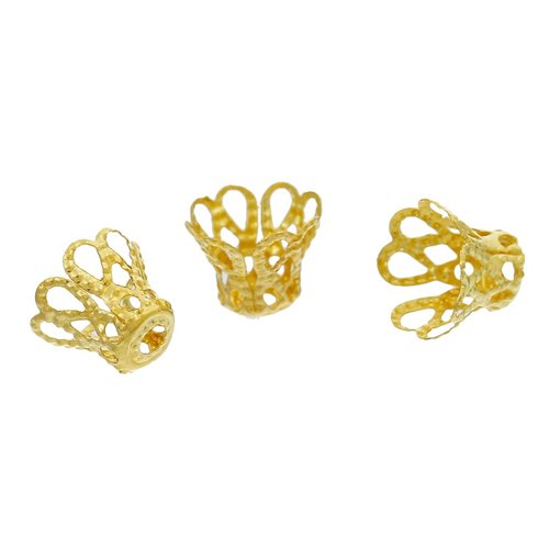 20 coupelles cônes 9 x 7 mm doré