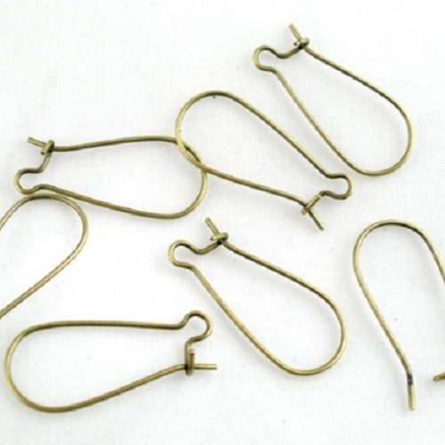 20 dormeuses 24 x 11 mm bronze
