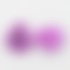 Boutons acrylique 15 mm coccinelle violette x 10