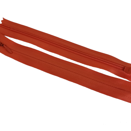 Lot de 2 fermetures éclair invisible 20 cm orange