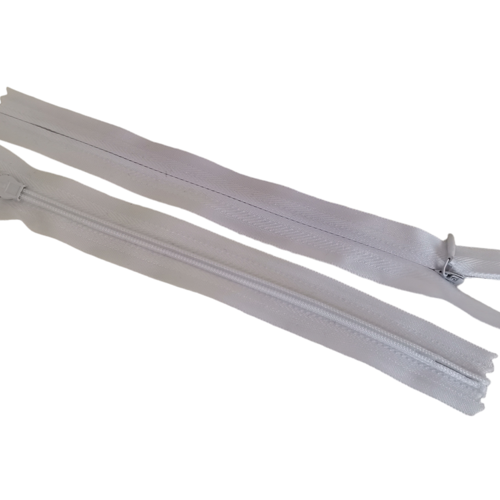 Lot de 2 fermetures éclair invisible 20 cm blanche