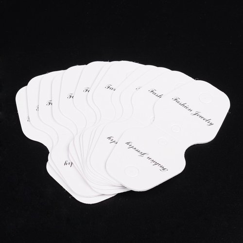 10 supports carton blanc pour présentoirs bracelets
