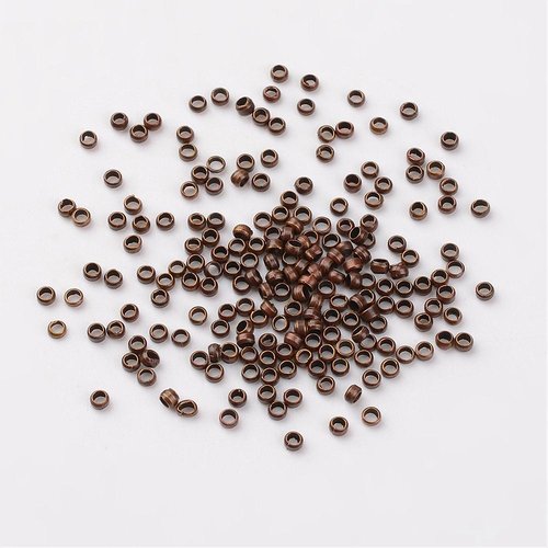 100 perles à écraser 2 mm cuivre rouge
