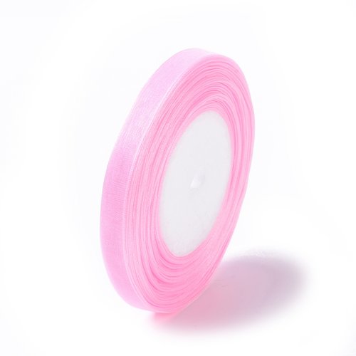 45 m ruban organza 10 mm rose