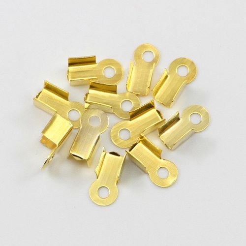 50 embouts serre fil doré 7 x 2.5 mm