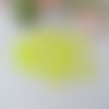 10 perles en verre givré 10 mm jaune fluo
