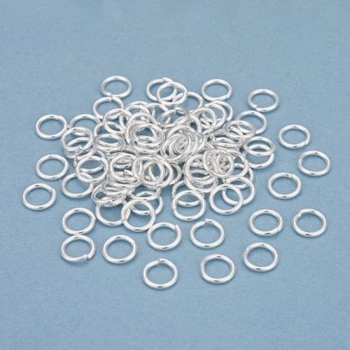 50 anneaux 4 mm argenté