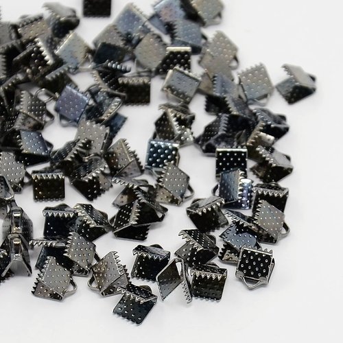 20 fermoirs griffes gunmétal 6 mm