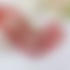25 perles en verre givré 6 mm rouge foncé