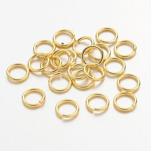 200 anneaux 5 mm doré