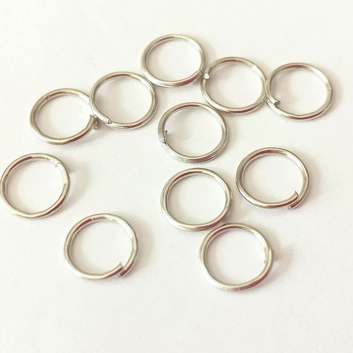 100 anneaux 7 mm argent mat