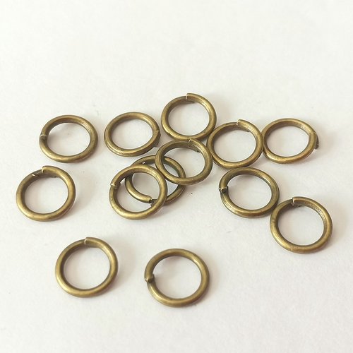 100 anneaux 7 mm bronze