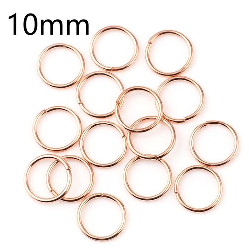 58 anneaux 10 mm or rose