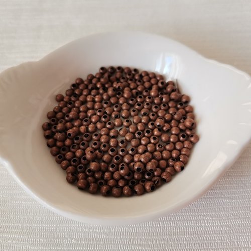 100 perles métal intercalaire 3 mm cuivre rouge