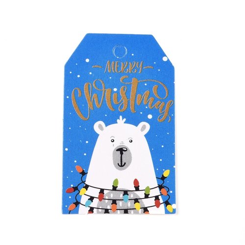 10 etiquettes cadeau noël ours blanc