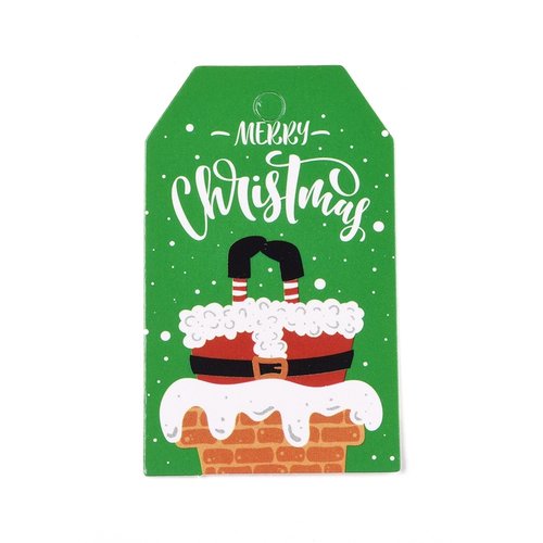 10 etiquettes cadeau père noël dans cheminée