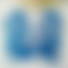 10 sachets plastique cadeaux 15 x 9 cm bleus et blancs
