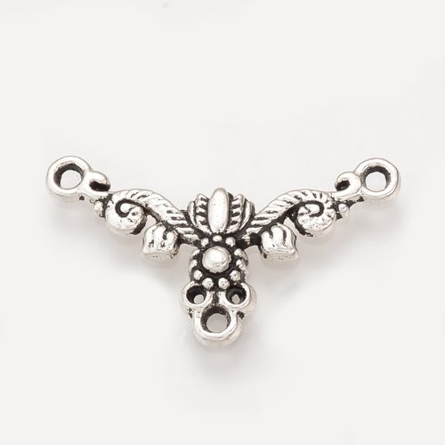 10 connecteurs composant pour collier argent mat