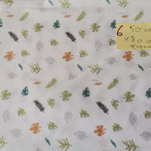 Tissu coton fleurs 50 x 80 cm