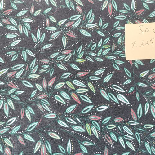 Tissu coton fleurs 50 x 115 cm