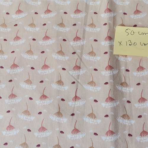 Tissu coton imprimé 130 x 50 cm