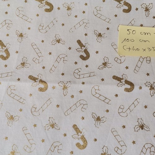 Tissu coton noël 50 x 100 cm