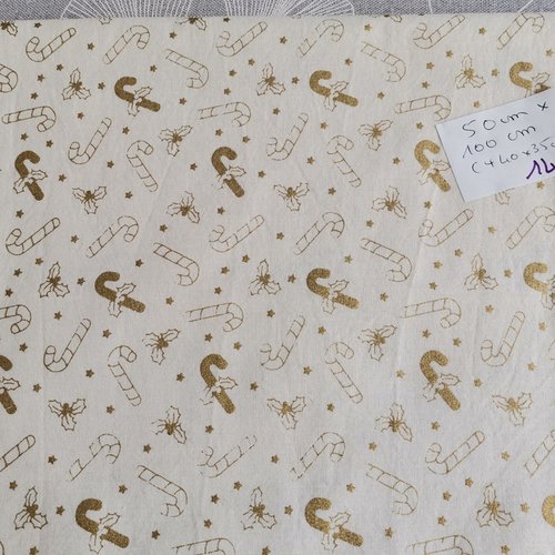 Tissu coton noël 50 x 100 cm