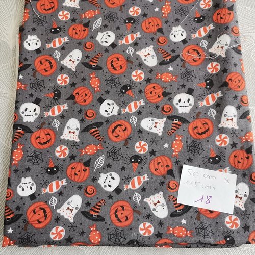 Tissu coton motif halloween 50 x 115 cm