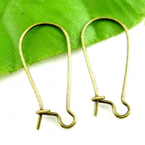50 dormeuses 24 x 11 mm bronze