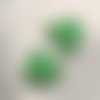 4 pendentifs sequin émail 12 x 10 mm vert