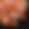 Boutons acryliques coccinelle orange x 10