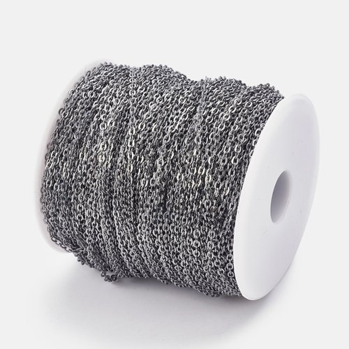 Chaîne à maille 3 x 2 mm gunmétal x 1 mètre