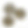 50 coupelles filigrane fleur 8 mm bronze