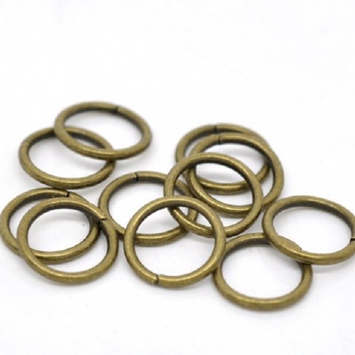 100 anneaux 10 mm bronze
