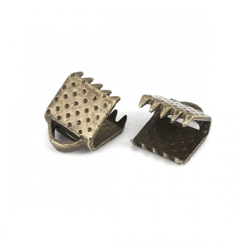 20 fermoirs griffes 6 mm bronze