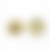 20 coupelles filigrane fleur doré 10 mm