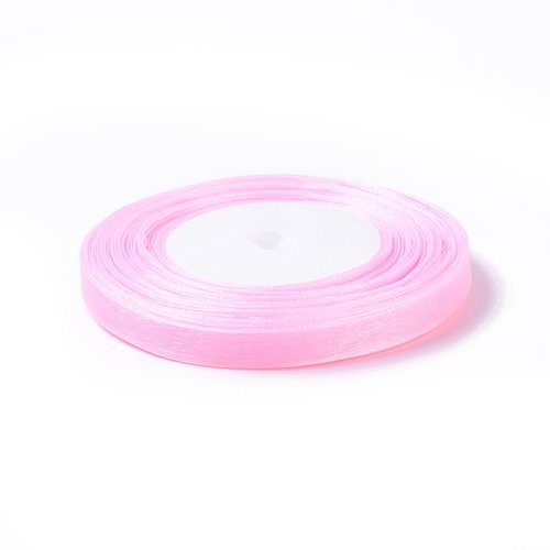 Ruban organza 10 mm rose x 5 m