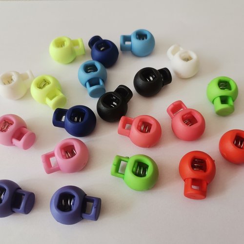 Lot de 20 stop cordon multicolore