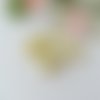 20 perles en verre 8 mm blanche et jaune