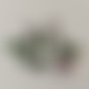 22 perles en verre nacré 8 mm vert gris - fin de série