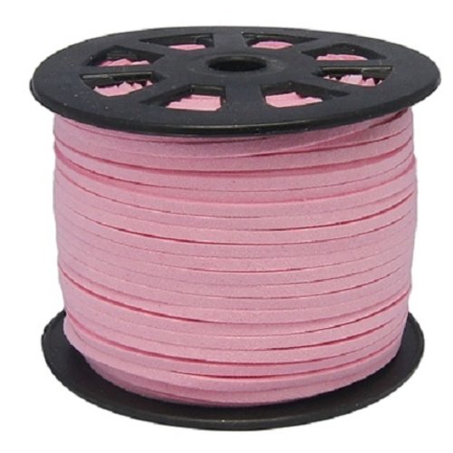 Suédine 3 mm rose x 2 m