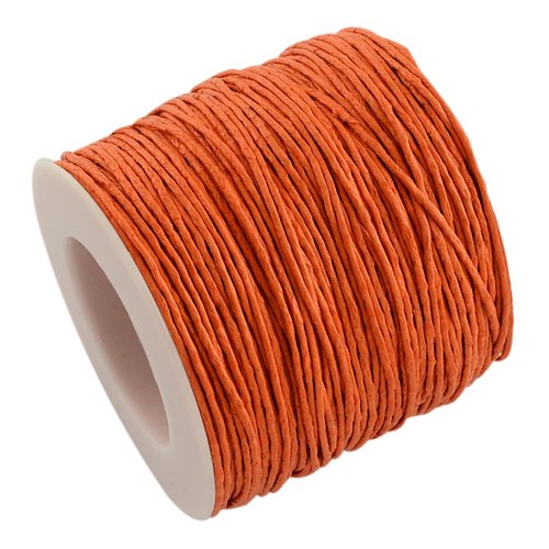 Fil coton ciré 1 mm orange x 5 m